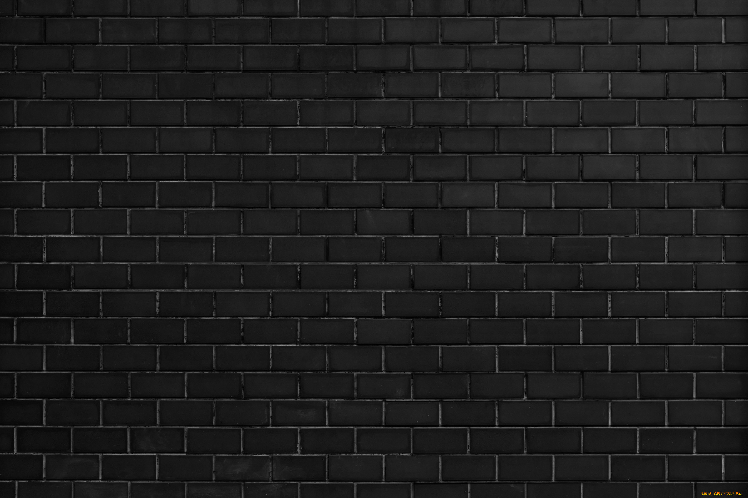 Черный кирпич стена